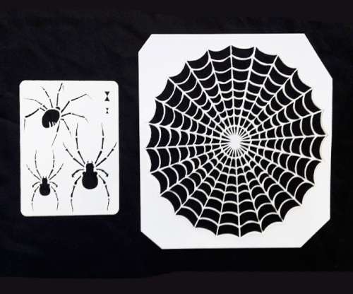Spiders and Web Stencil Set - Click Image to Close
